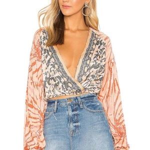 Free People Cruisin Together Blouse in Neutral